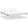 vidaXL Cadre de lit sans matelas blanc m&eacute;tal 180x200 cm