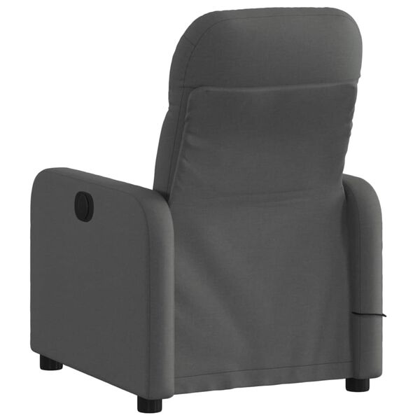 vidaXL Fauteuil de massage inclinable Gris fonc&eacute; Tissu