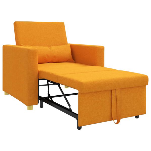 vidaXL Canap&eacute;-lit escamotable simple Jaune fonc&eacute; 90 x 165 x 87 cm