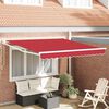 vidaXL Auvent R&eacute;tractable Rouge 350 x 250 cm tissu
