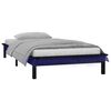 vidaXL Cadre de lit à LED sans matelas noir 75x190 cm bois massif