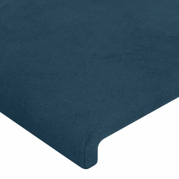 vidaXL T&ecirc;tes de lit Bleu fonc&eacute; 160 x 5 x 78/88 cm Velours