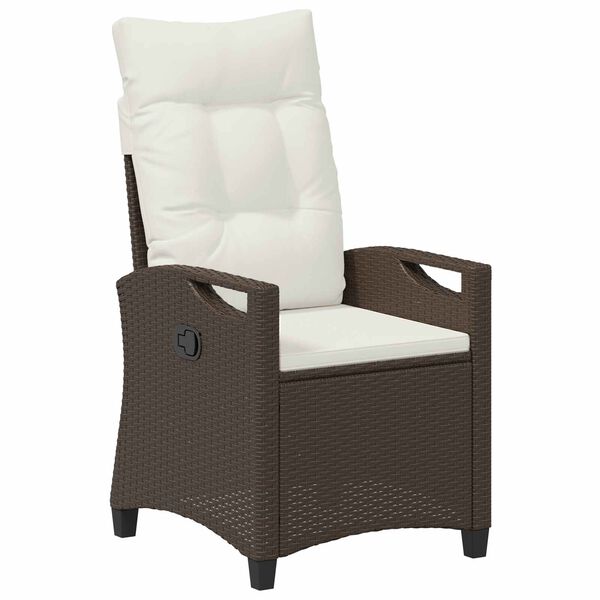 vidaXL Chaise de jardin 2 pcs Marron et Cr&egrave;me 56 x 60 x 112 cm