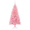 vidaXL Sapin de No&euml;l avec 150 LED avec support Rose 150 cm PVC