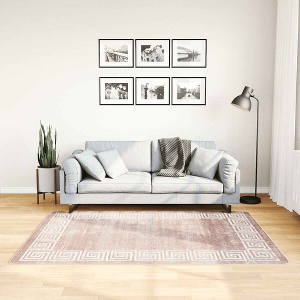 vidaXL Tapis lavable 120x180 cm beige