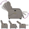 vidaXL Fauteuil inclinable de massage Taupe Tissu