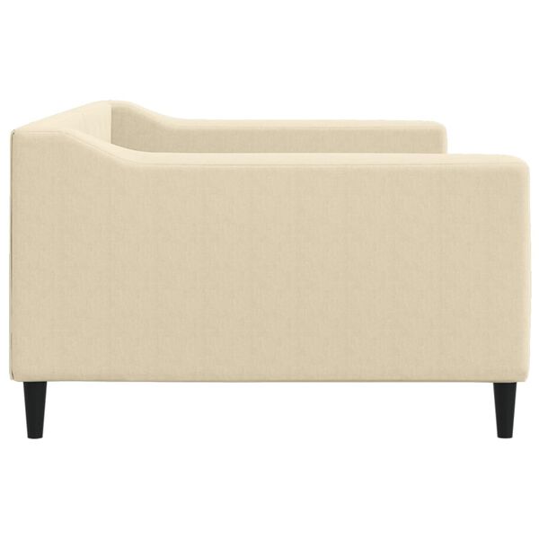 vidaXL Lit de repos cr&egrave;me 100x200 cm tissu