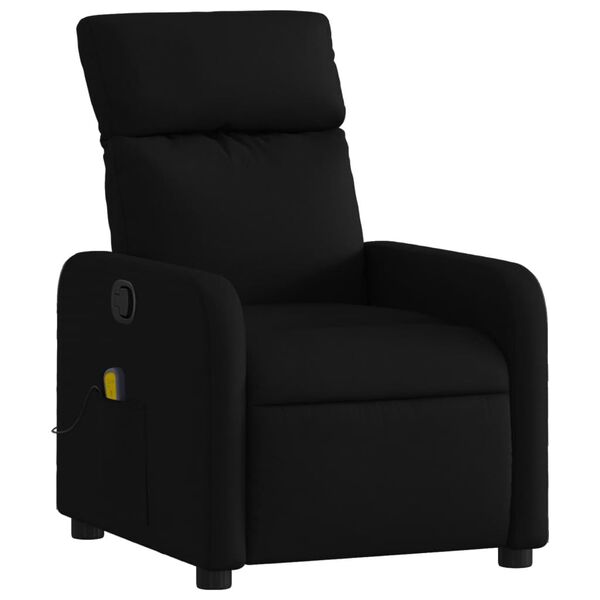 vidaXL Fauteuil inclinable de massage en tissu noir