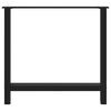 vidaXL Pieds de table &agrave; manger Noir 2 pi&egrave;ces 70 x (72-73) cm Acier