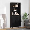 vidaXL Haut Armoire Ch&ecirc;ne noir 69,5 x 34 x 180 cm Bois d'ing&eacute;nierie