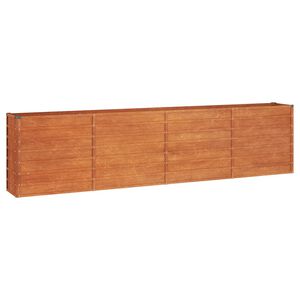 vidaXL Lit sur&eacute;lev&eacute; de jardin rouill&eacute; 320x40x77 cm acier corten