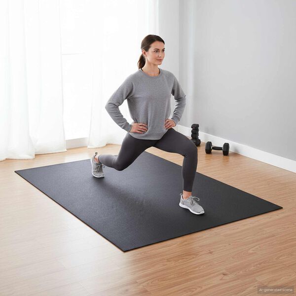 vidaXL Tapis de Protection Sport Noir 150 x 75 x 0.6 cm PVC