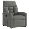 vidaXL Fauteuil inclinable de massage gris fonc&eacute; tissu microfibre