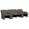 vidaXL Fauteuil de massage inclinable 4 places gris similicuir