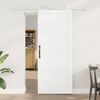 vidaXL Porte coulissante Blanc 83 x 202 cm Pin massif