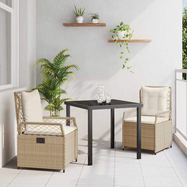 vidaXL Ensemble de salle &agrave; manger pour jardin 3 pcs