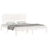vidaXL Cadre de lit sans matelas blanc bois massif de pin