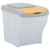 vidaXL Poubelles empilables 4 pcs 80 L Blanc
