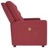 vidaXL Fauteuil de massage inclinable à 3 places rouge bordeaux tissu