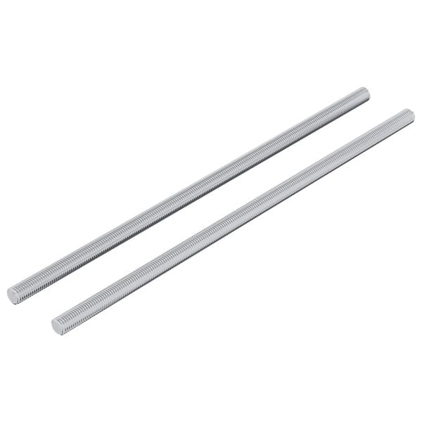 vidaXL Tige filet&eacute;e 2 pcs Argent&eacute; 6 x 170 mm Acier