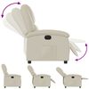 vidaXL Fauteuil inclinable électrique Crème Similicuir