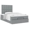 vidaXL Cadre de lit ottoman et matelas gris clair 120x200 cm tissu