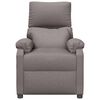 vidaXL Fauteuil de massage Taupe Tissu