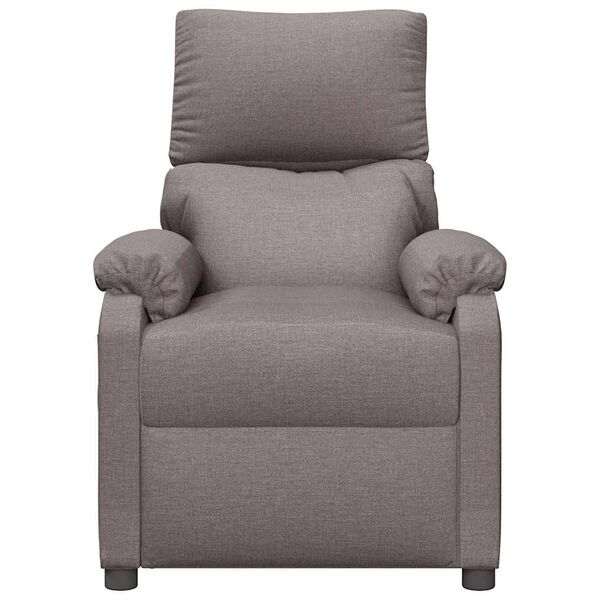 vidaXL Fauteuil de massage Taupe Tissu