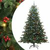 vidaXL Sapin de No&euml;l artificiel Vert 240 cm PVC, m&eacute;tal et plastique
