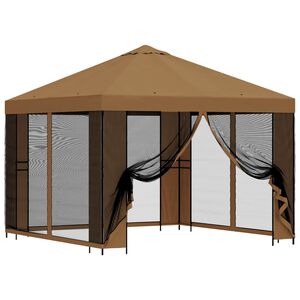 vidaXL Abri de jardin avec parois 3 x 3 m Beige Polyester et Acier 190