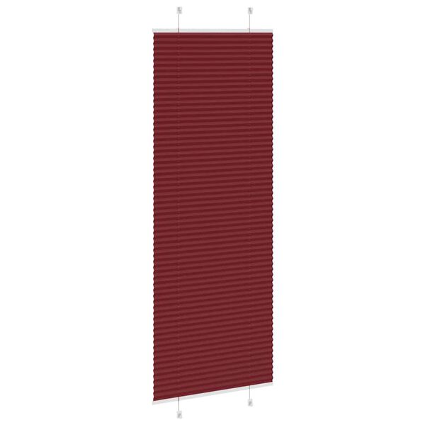 vidaXL Store pliss&eacute; rouge bordeaux 70x200 cm largeur du tissu 69,4 cm