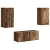 vidaXL Ensemble meuble TV 2 pc Bois ancien Bois d'ing&eacute;nierie