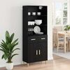 vidaXL Haut Armoire Ch&ecirc;ne noir 69,5 x 32,5 x 180 cm Bois d'ing&eacute;nierie