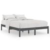 vidaXL Cadre de lit sans matelas gris bois massif
