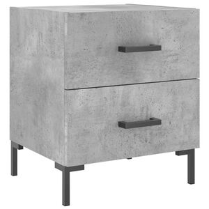 vidaXL Table de chevet gris b&eacute;ton 40x35x47,5 cm bois d&rsquo;ing&eacute;nierie