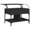 vidaXL Table basse noir 70x50x50 cm bois d'ingénierie et métal