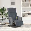 vidaXL Fauteuil inclinable de massage repose-pied gris fonc&eacute; velours
