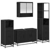 vidaXL Ensemble de mobilier de salle de bain 4 pcs Ch&ecirc;ne noir