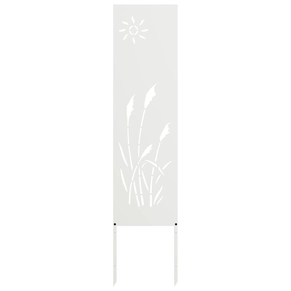 vidaXL &Eacute;cran de confidentialit&eacute; de jardin Fretwork Blanc 32 x 140 cm