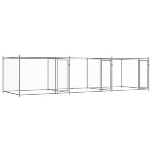 vidaXL Cage pour chien avec portes gris 6x2x1,5 m acier galvanis&eacute;