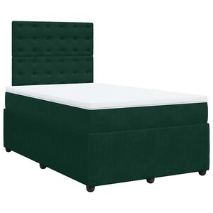 vidaXL Sommier &agrave; lattes de lit avec matelas vert fonc&eacute; 120x190 cm