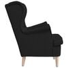 vidaXL Fauteuil noir 74x84x100 cm tissu