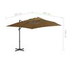 vidaXL Parasol de jardin avec base portable taupe