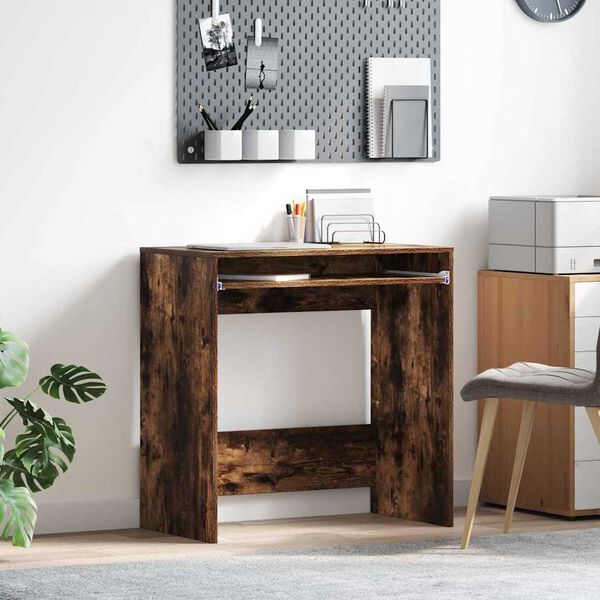 vidaXL Bureau Chêne fumé 77,5 x 43 x 79 cm Bois d'ingénierie