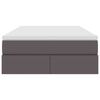 vidaXL Lit avec rangement et matelas avec matelas Gris 120 x 200 cm