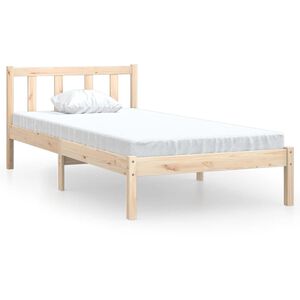 vidaXL Cadre de lit sans matelas bois massif 90x200 cm