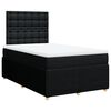 vidaXL Sommier &agrave; lattes de lit avec matelas noir 120x190 cm tissu