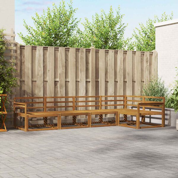 vidaXL Ensemble de canap&eacute;s d'ext&eacute;rieur 5 pcs Naturel