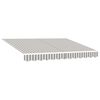 vidaXL Toile de rechange pour auvent Gris clair et blanc 6 &times; 3,5 m