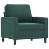 vidaXL Fauteuil avec repose-pied Vert foncé 60 cm Velours